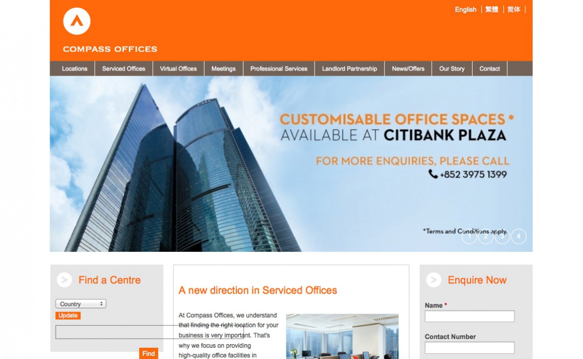 Compass Offices Website Design